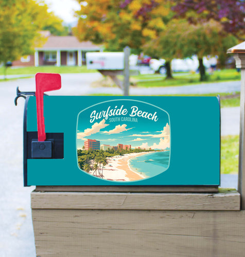 Sufrside Beach South Carolina Design B Souvenir Magnetic Mailbox Cover 