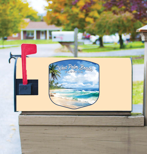West Palm Beach Florida Design B Souvenir Magnetic Mailbox Cover 