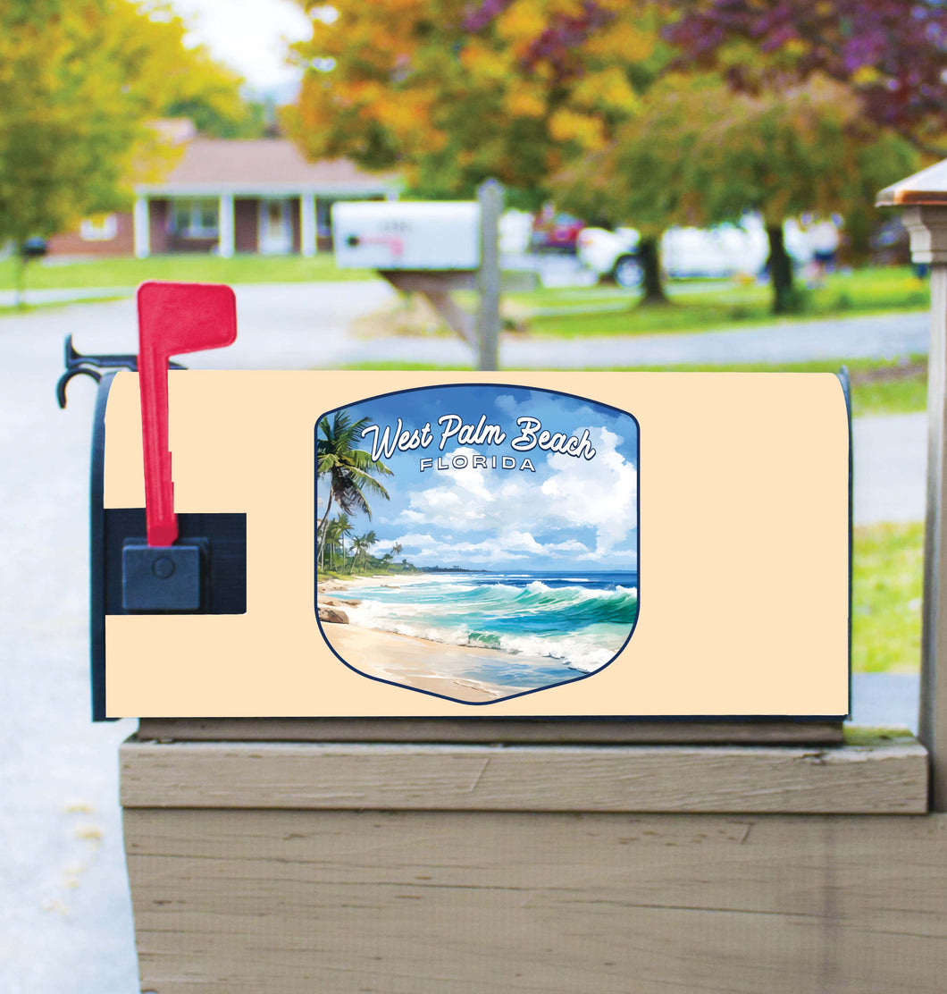 West Palm Beach Florida Design B Souvenir Magnetic Mailbox Cover 