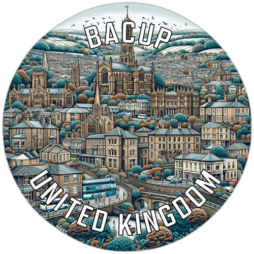 Bacup United Kingdom Souvenir Die Cut Flat Magnet 6-Inch