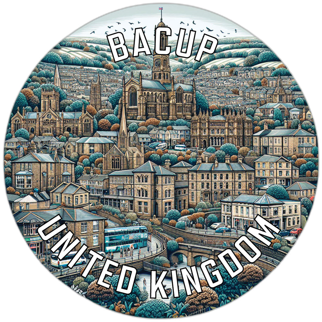 Bacup United Kingdom Souvenir Die Cut Flat Magnet 6-Inch