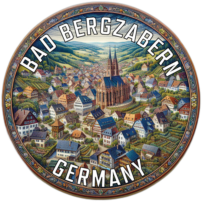 Bad Bergzabern Germany Souvenir Die Cut Flat Magnet 2-Inch