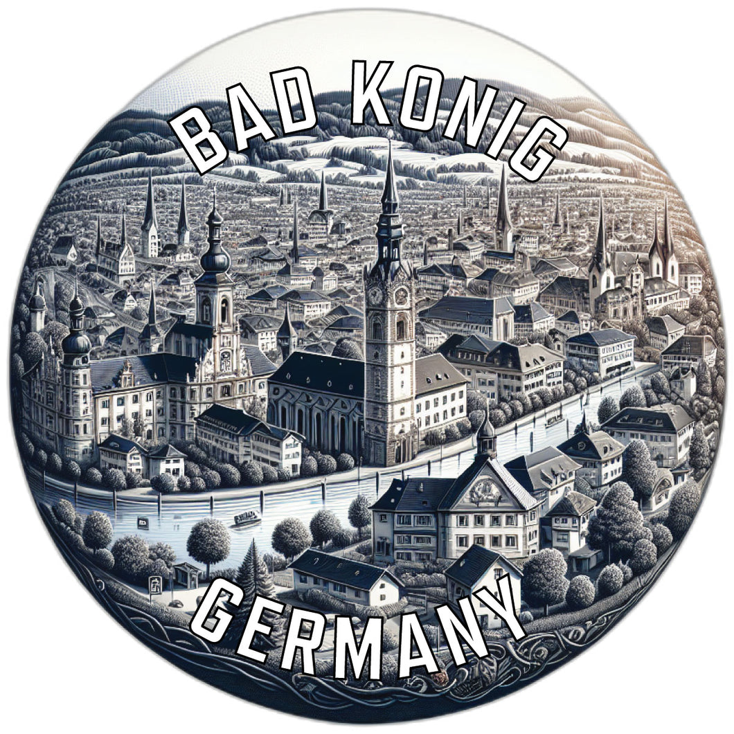 Bad Konig Germany Souvenir Die Cut Flat Magnet 4-Inch