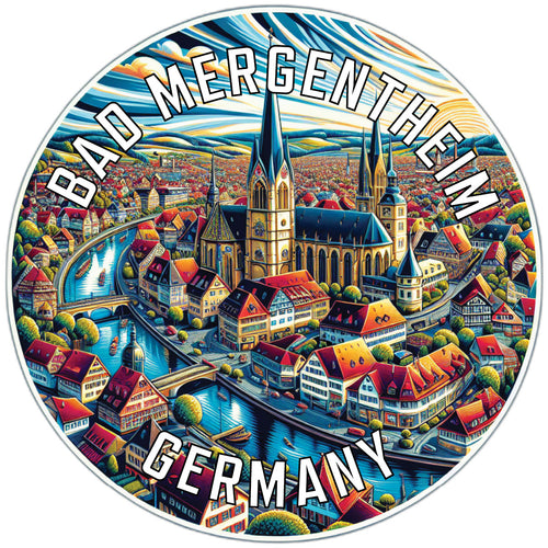 Bad Mergentheim Germany Souvenir Die Cut Flat Magnet 3-Inch