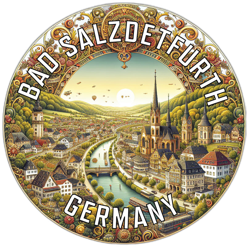 Bad Salzdetfurth Germany Souvenir Die Cut Flat Magnet 6-Inch