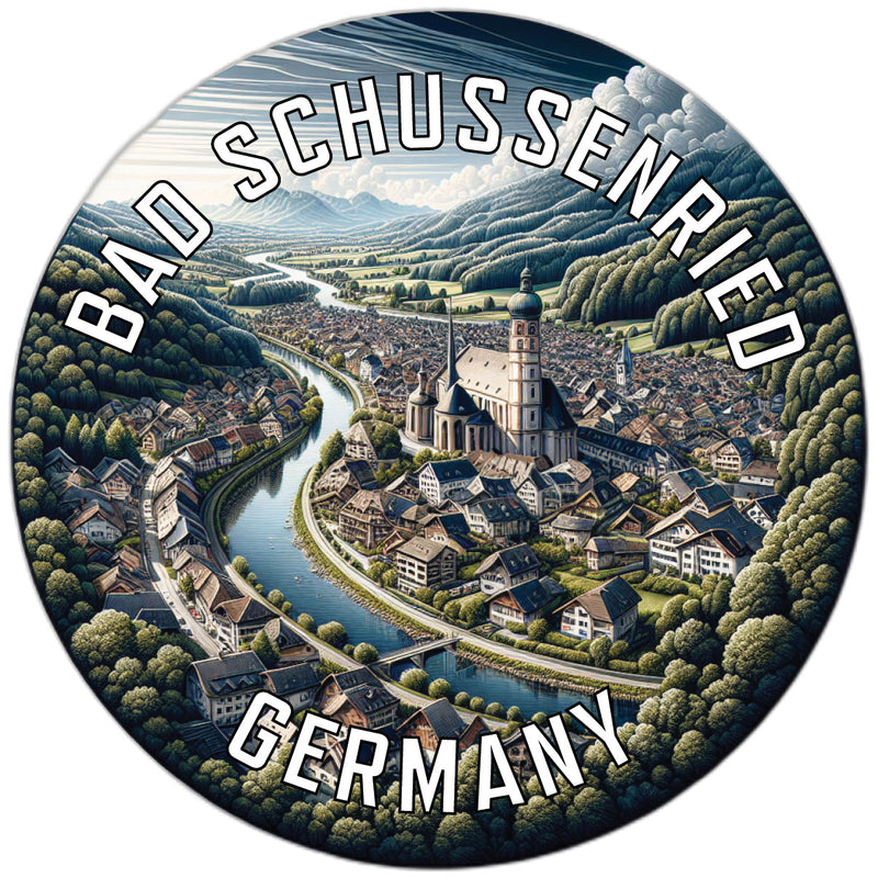 Bad Schussenried Germany Souvenir Die Cut Flat Magnet 2-Inch