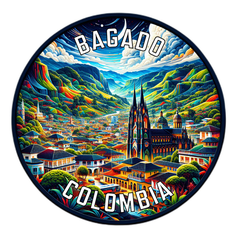 Bagado Colombia Souvenir Die Cut Flat Magnet 6-Inch