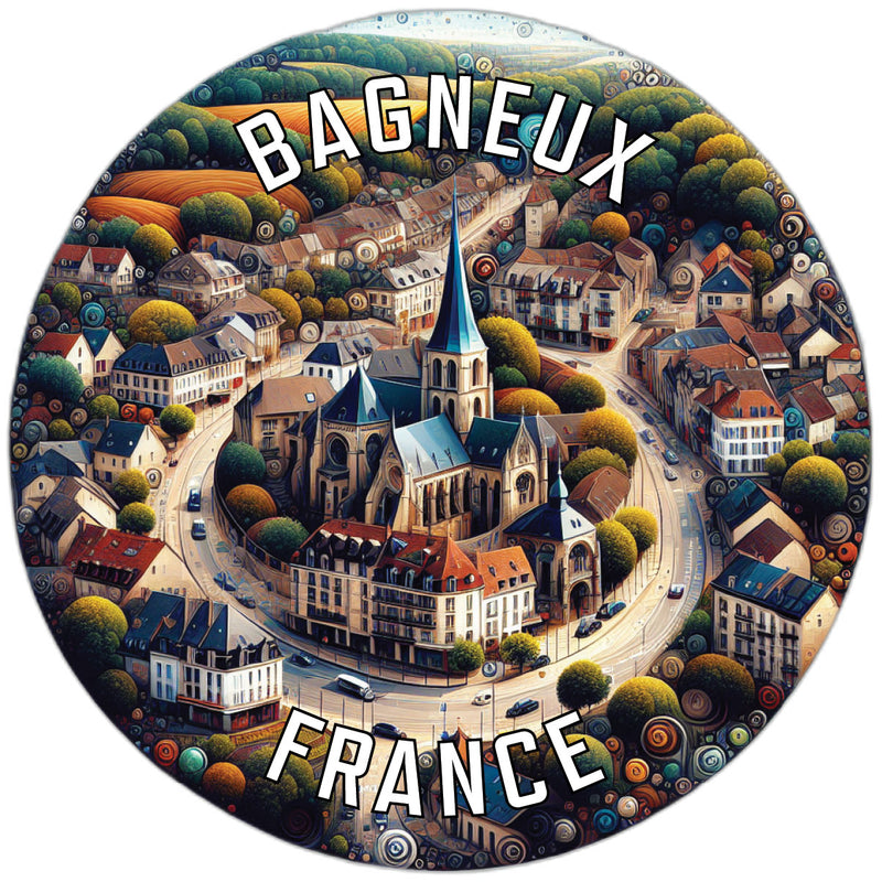Bagneux France Souvenir Die Cut Flat Magnet 6-Inch