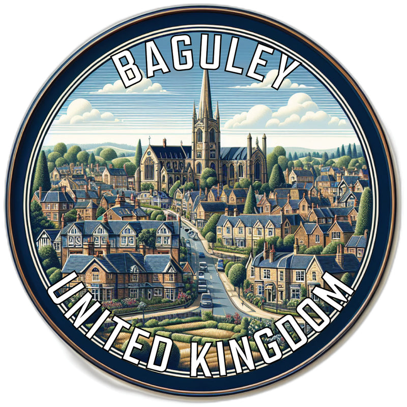 Baguley United Kingdom Souvenir Die Cut Flat Magnet 2-Inch