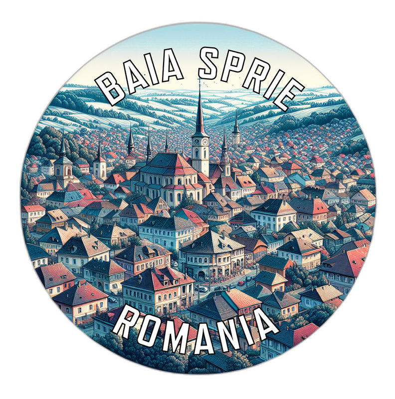 Baia Sprie Romania Souvenir Die Cut Flat Magnet 2-Inch