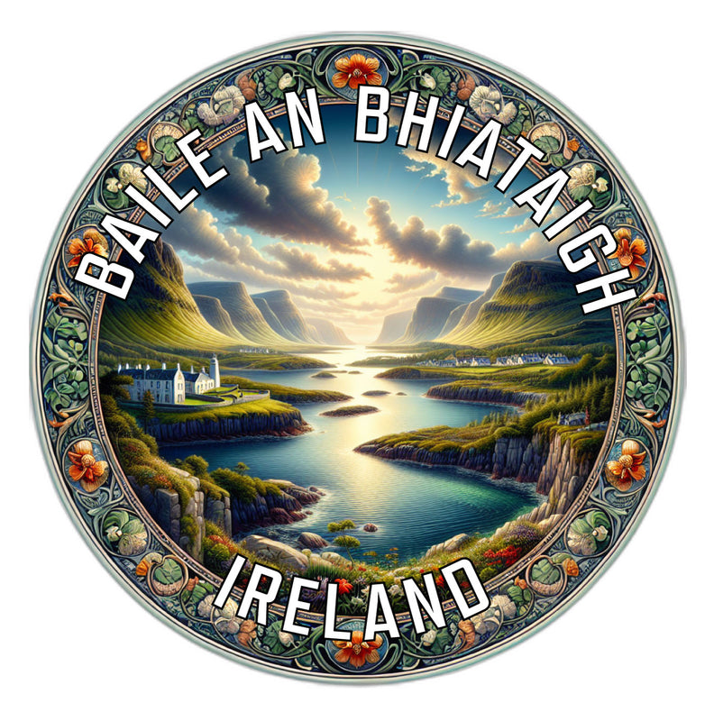 Baile an Bhiataigh Ireland Souvenir Die Cut Flat Magnet 2-Inch