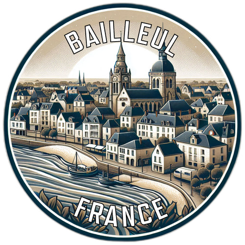 Bailleul France Souvenir Die Cut Flat Magnet 2-Inch