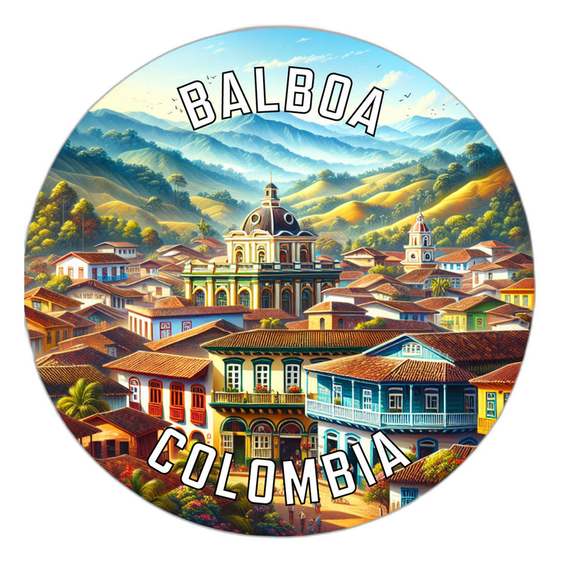Balboa Colombia Souvenir Die Cut Flat Magnet 6-Inch