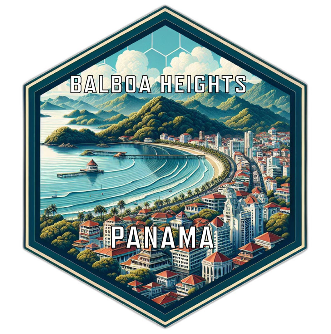 Balboa Heights Panama Travel Destination Souvenir Vinyl Decal Sticker 6-Inch