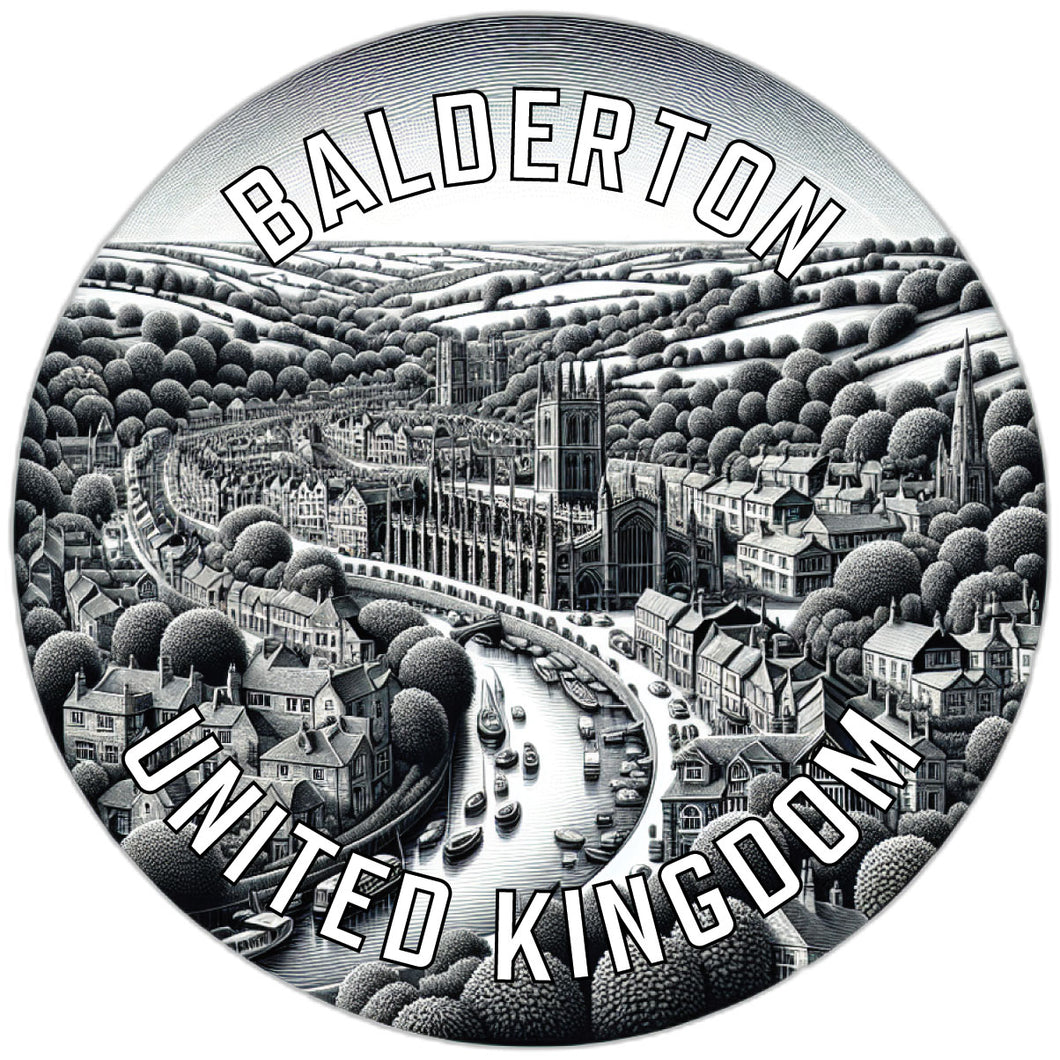 Balderton United Kingdom Souvenir Die Cut Flat Magnet 2-Inch
