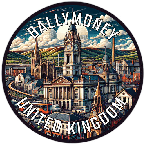 Ballymoney United Kingdom Souvenir Die Cut Flat Magnet 2-Inch