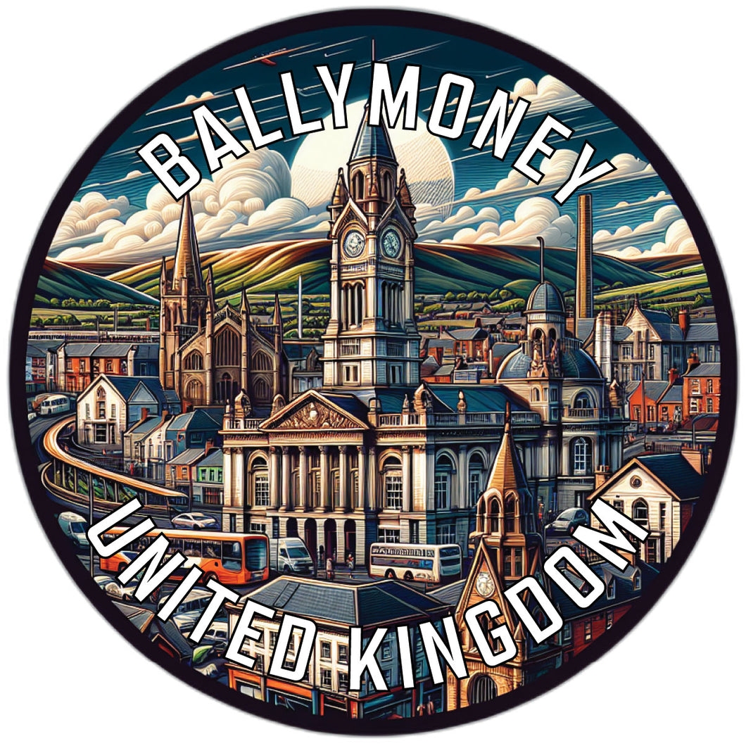 Ballymoney United Kingdom Souvenir Die Cut Flat Magnet 2-Inch