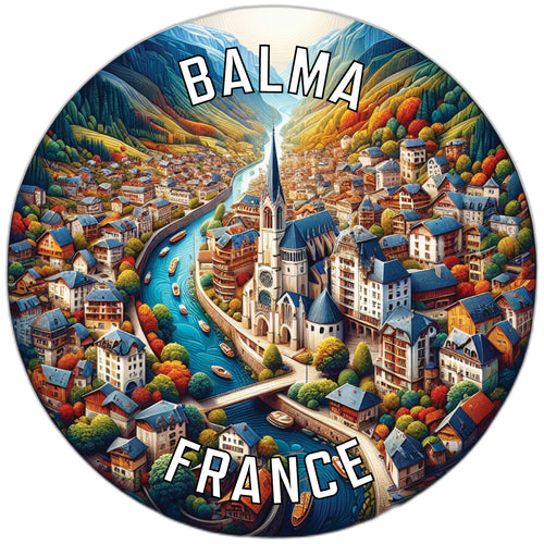 Balma France Souvenir Die Cut Flat Magnet 6-Inch