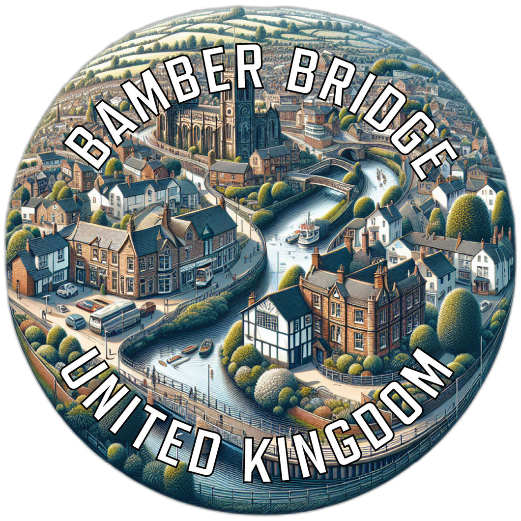 Bamber Bridge United Kingdom Souvenir Die Cut Flat Magnet 6-Inch