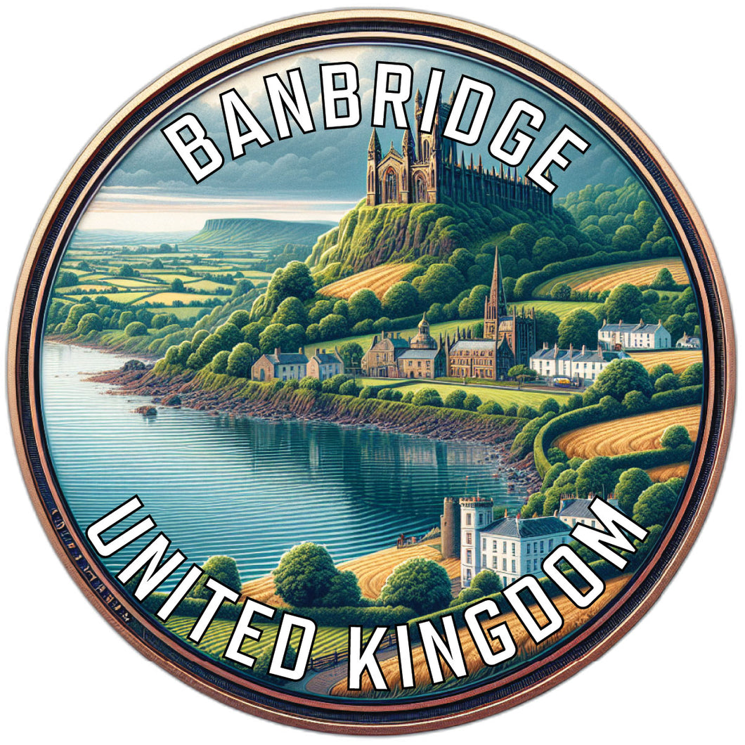 Banbridge United Kingdom Souvenir Die Cut Flat Magnet 2-Inch