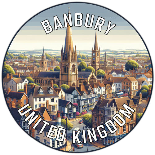 Banbury United Kingdom Souvenir Die Cut Flat Magnet 2-Inch