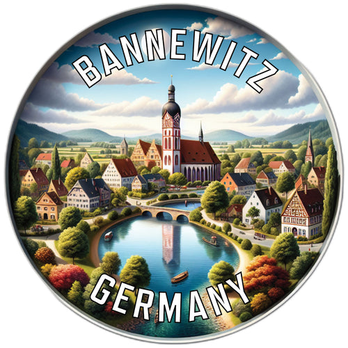 Bannewitz Germany Souvenir Die Cut Flat Magnet 6-Inch