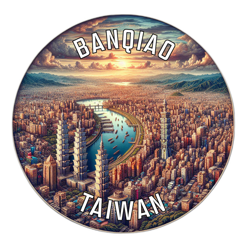 Banqiao Taiwan Souvenir Die Cut Flat Magnet 6-Inch
