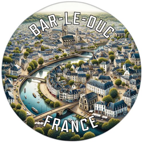 Bar le Duc France Souvenir Die Cut Flat Magnet 2-Inch