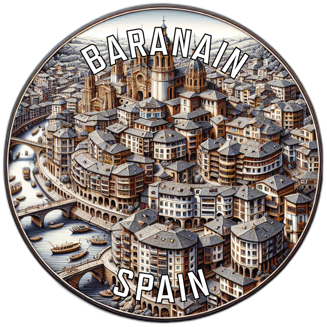 Baranain Spain Souvenir Die Cut Flat Magnet 2-Inch