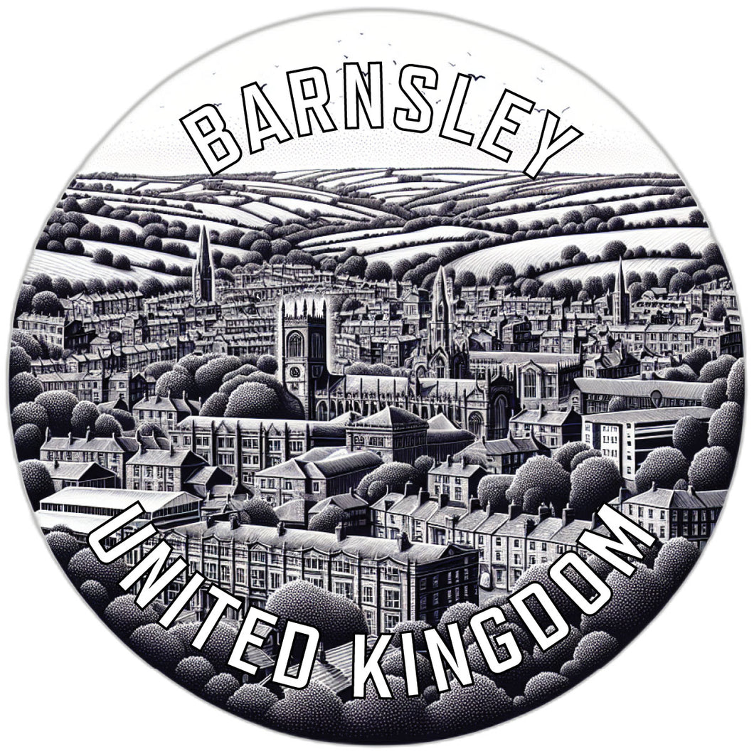 Barnsley United Kingdom Souvenir Die Cut Flat Magnet 6-Inch