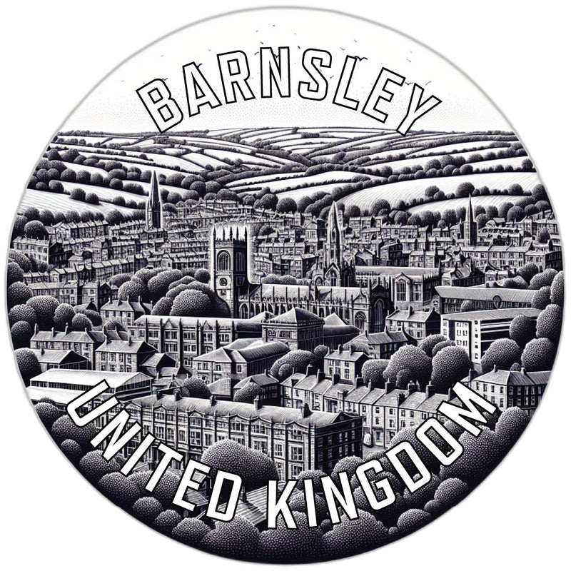 Barnsley United Kingdom Souvenir Die Cut Flat Magnet 6-Inch