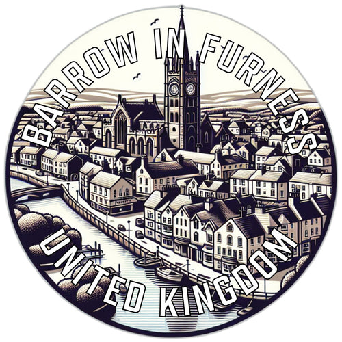 Barrow in Furness United Kingdom Souvenir Vinyl Decal Sticker 6-Inch
