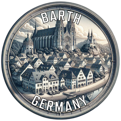 Barth Germany Souvenir Die Cut Flat Magnet 2-Inch
