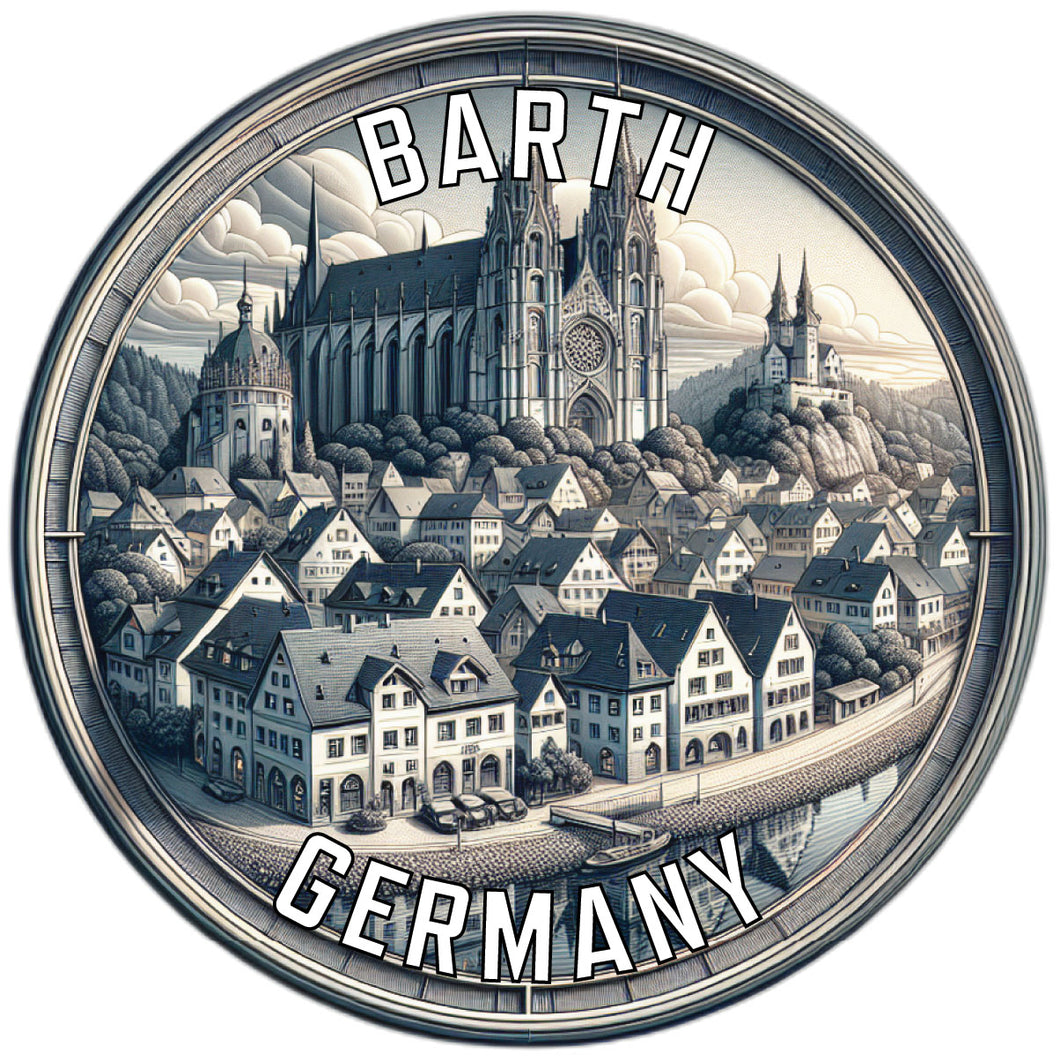 Barth Germany Souvenir Die Cut Flat Magnet 2-Inch
