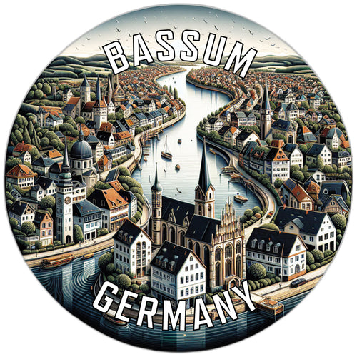 Bassum Germany Souvenir Die Cut Flat Magnet 6-Inch