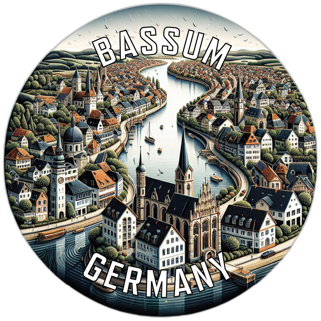 Bassum Germany Souvenir Die Cut Flat Magnet 6-Inch