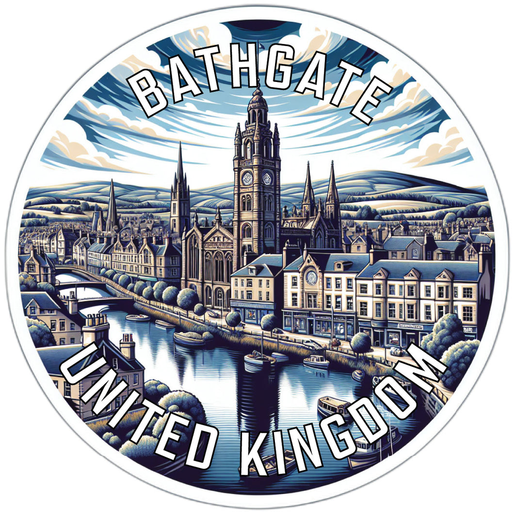 Bathgate United Kingdom Souvenir Die Cut Flat Magnet 2-Inch
