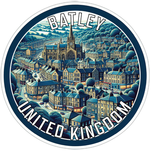 Batley United Kingdom Souvenir Die Cut Flat Magnet 4-Inch