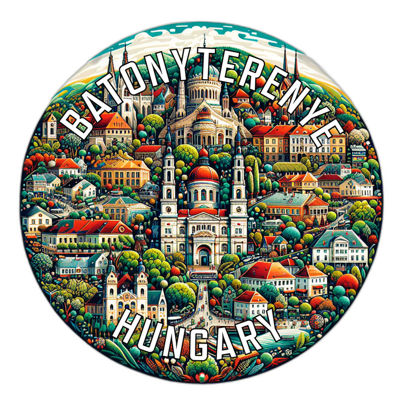Batonyterenye Hungary Souvenir Die Cut Flat Magnet 6-Inch