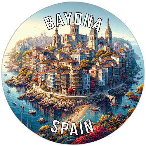 Bayona Spain Souvenir Die Cut Flat Magnet 2-Inch
