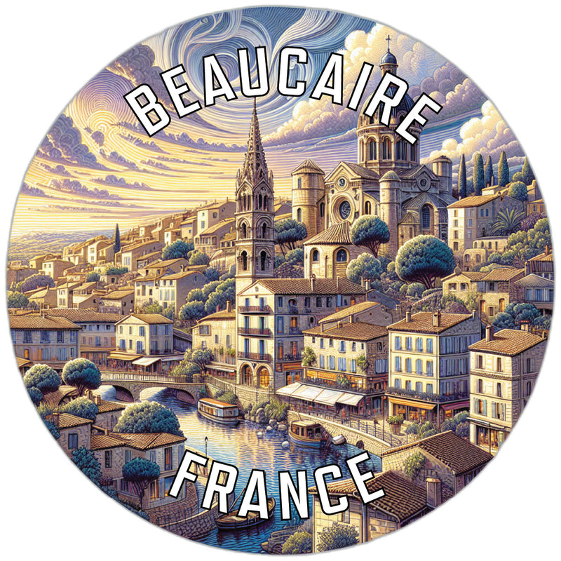 Beaucaire France Souvenir Die Cut Flat Magnet 2-Inch