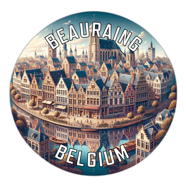 Beauraing Belgium Souvenir Die Cut Flat Magnet 6-Inch