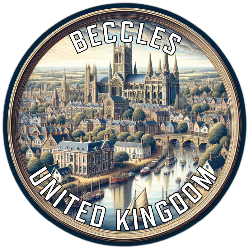 Beccles United Kingdom Souvenir Die Cut Flat Magnet 6-Inch
