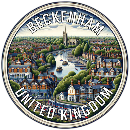 Beckenham United Kingdom Souvenir Die Cut Flat Magnet 2-Inch