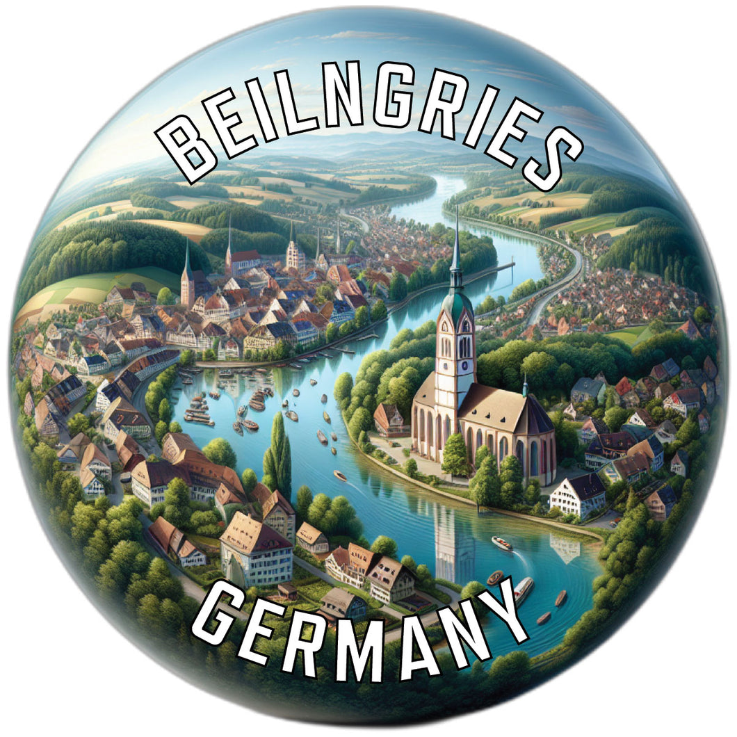 Beilngries Germany Souvenir Die Cut Flat Magnet 6-Inch