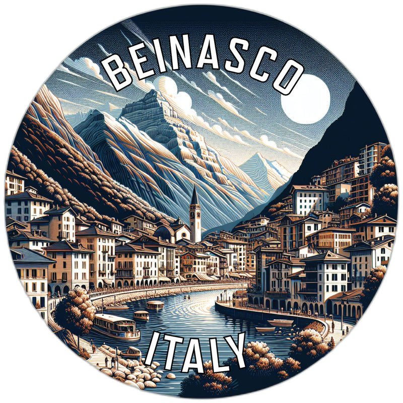 Beinasco Italy Souvenir Die Cut Flat Magnet 2-Inch