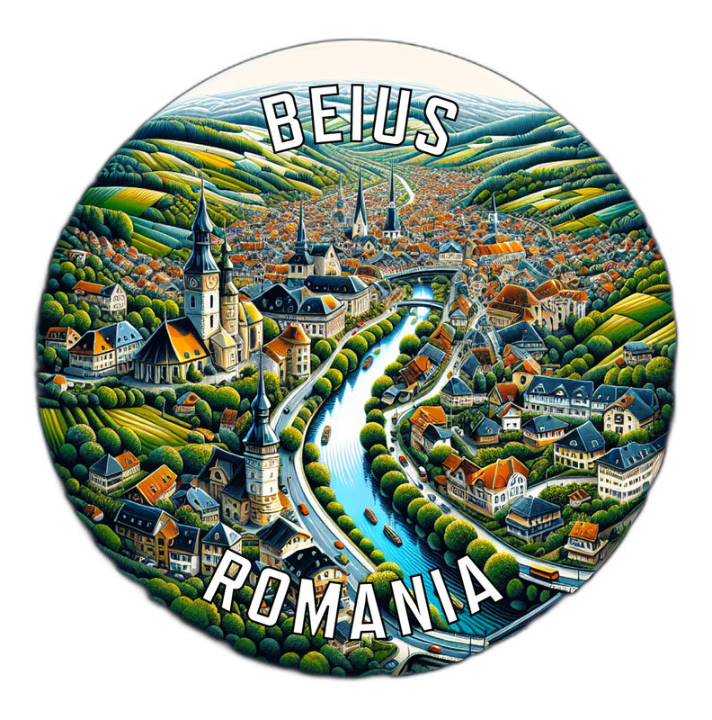 Beius Romania Souvenir Die Cut Flat Magnet 2-Inch