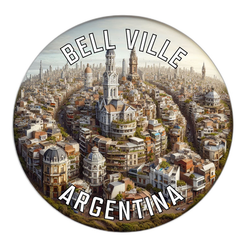 Bell Ville Argentina Souvenir Die Cut Flat Magnet 6-Inch