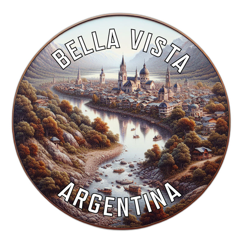 Bella Vista Argentina Souvenir Die Cut Flat Magnet 6-Inch