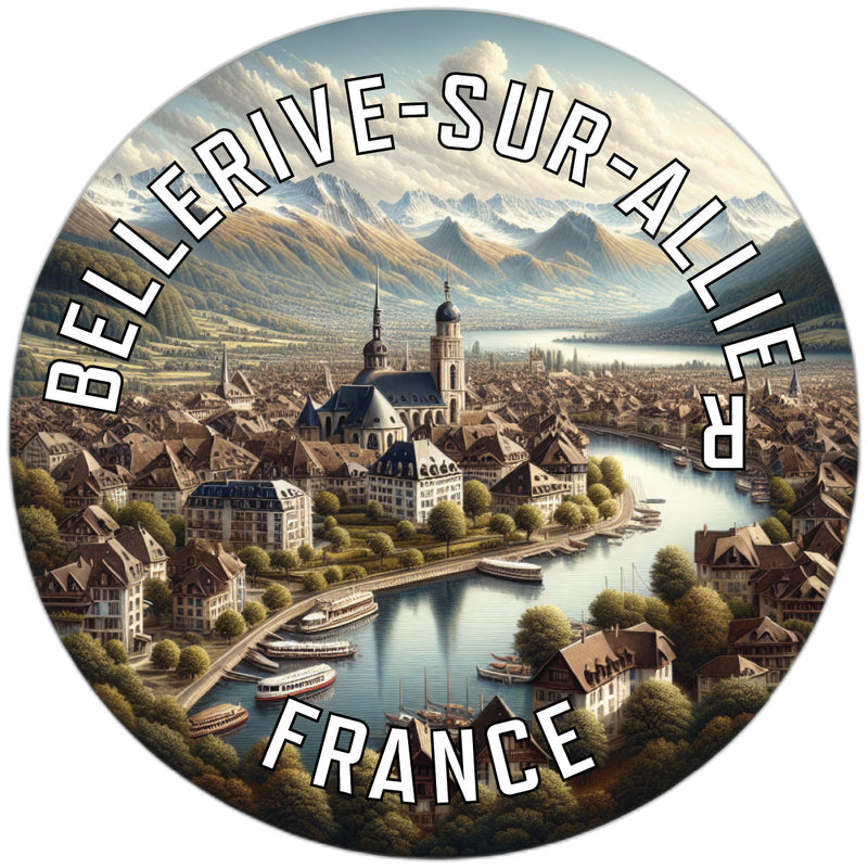 Bellerive sur Allier France Souvenir Die Cut Flat Magnet 2-Inch